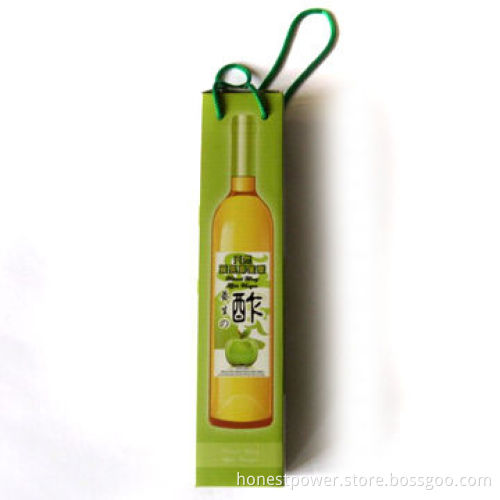 Paper Wine Bag with PP Rope Handle and Matte Lamination, Customized Sizes and Designs Accepted